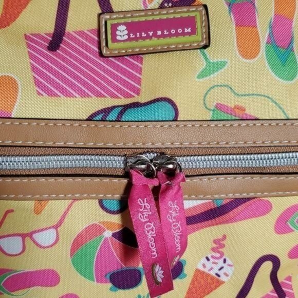 Lily Bloom Bag Summer Beach Flip Flops Balls Tote Shoulder Handbag Purse Women's - Picture 11 of 15